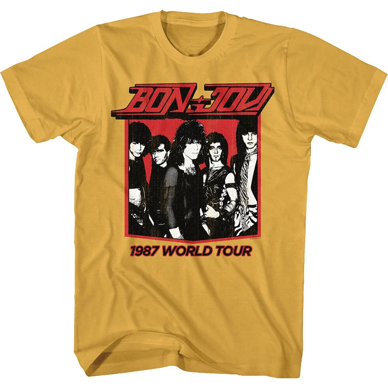 Metal Bon Jovi Rock Band Casual T-Shirt Men's and Women's Luxury Band Brand Top 2026 New Band
