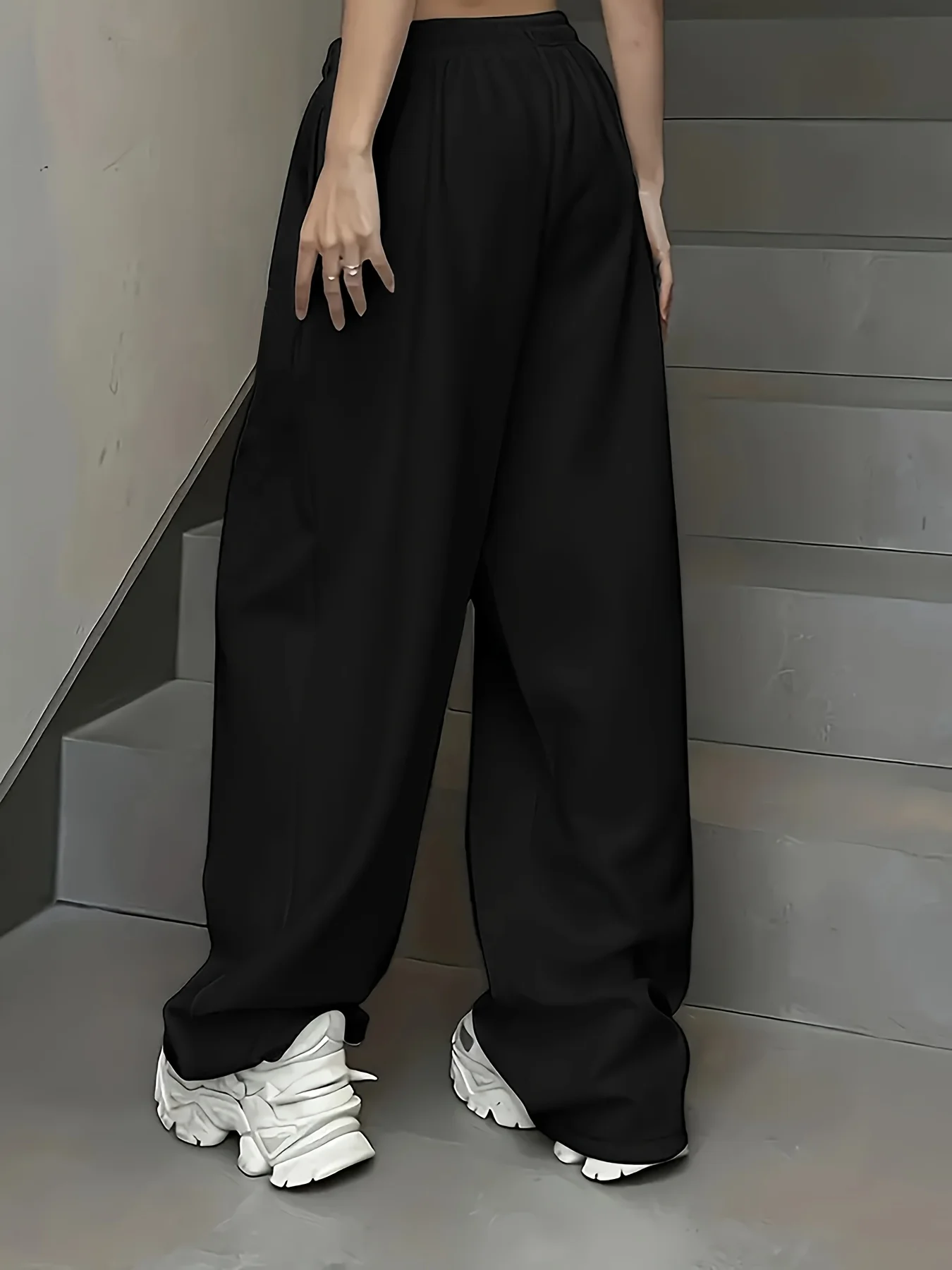Women's Street Style Casual Sweatpants with Digital Print Arrivals for Spring Fleece Loose Fit Streetwear Oversized
