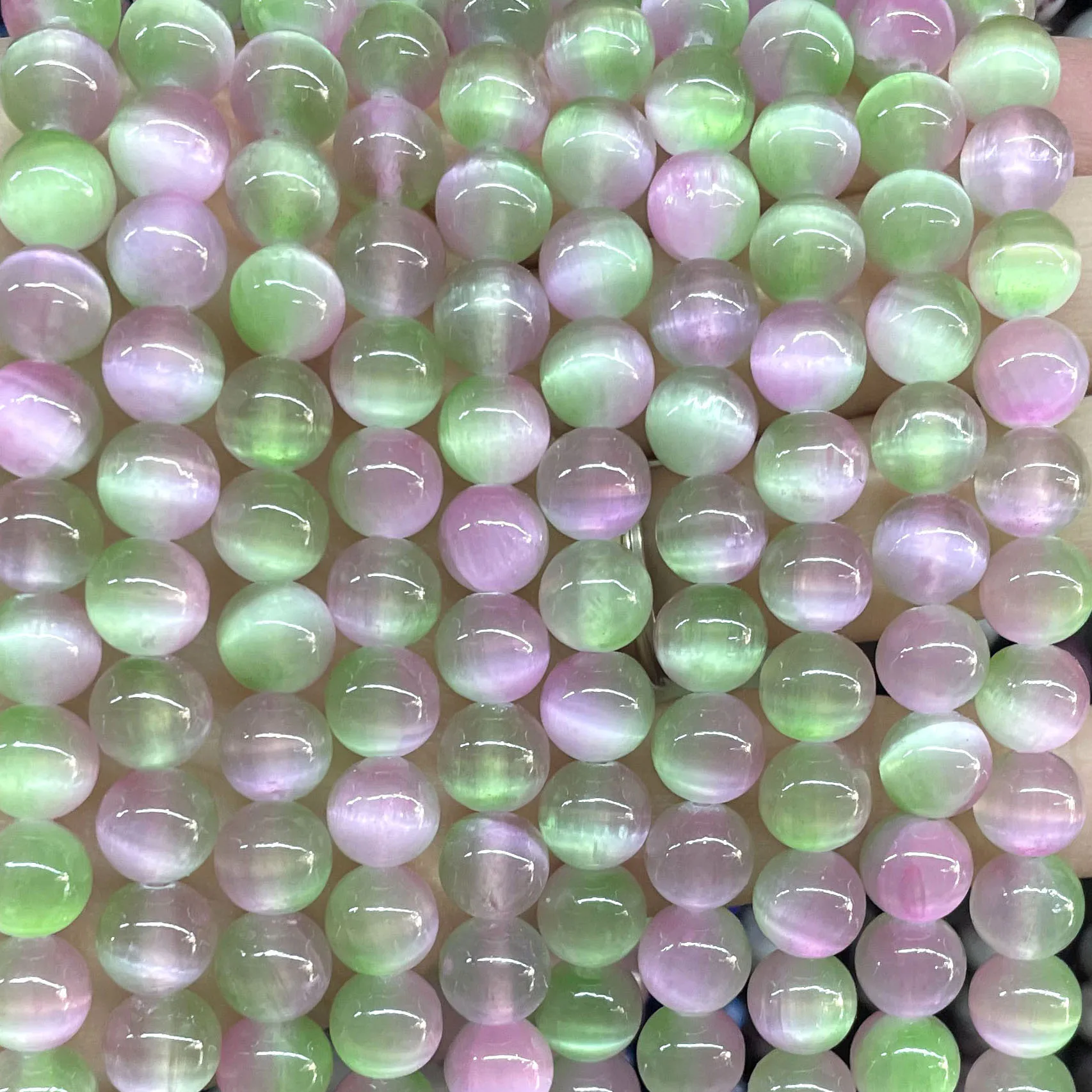 6MM 8MM 10MM Natural Gemstone Colorful Selenite Stone Loose Round Spacer Beads For Jewelry Making Diy Bracelet Necklace Earrings