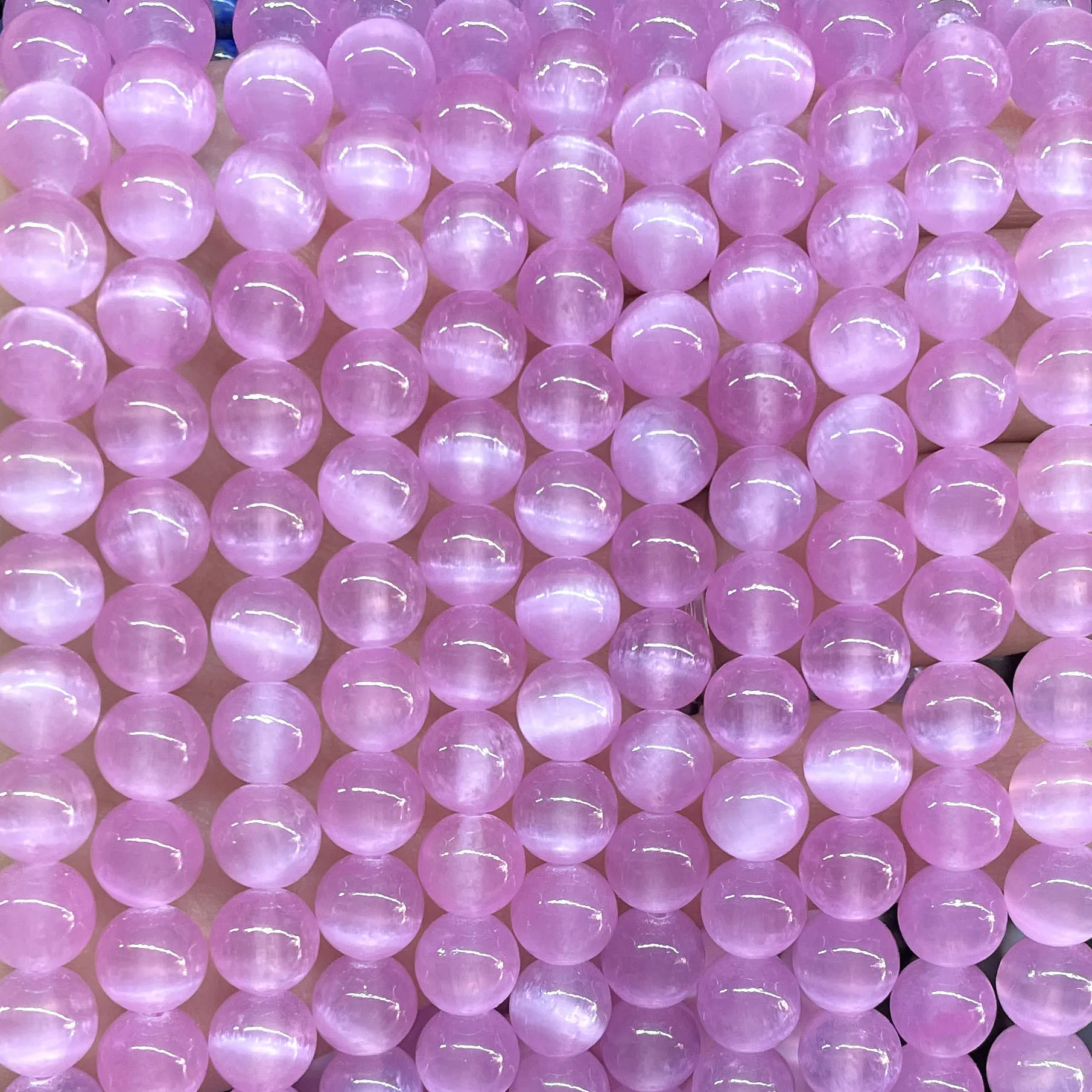 6MM 8MM 10MM Natural Gemstone Colorful Selenite Stone Loose Round Spacer Beads For Jewelry Making Diy Bracelet Necklace Earrings