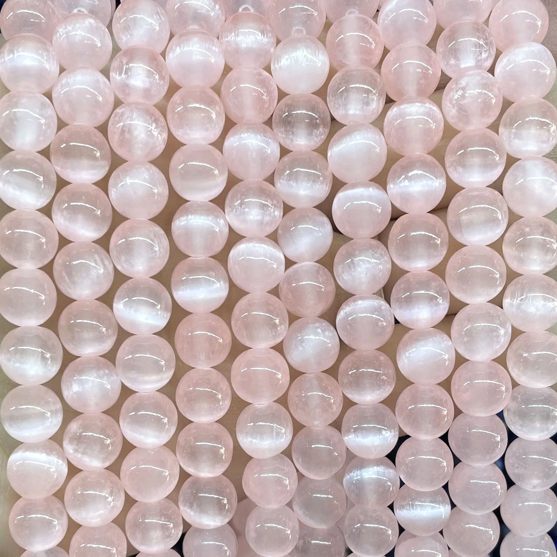 6MM 8MM 10MM Natural Gemstone Colorful Selenite Stone Loose Round Spacer Beads For Jewelry Making Diy Bracelet Necklace Earrings