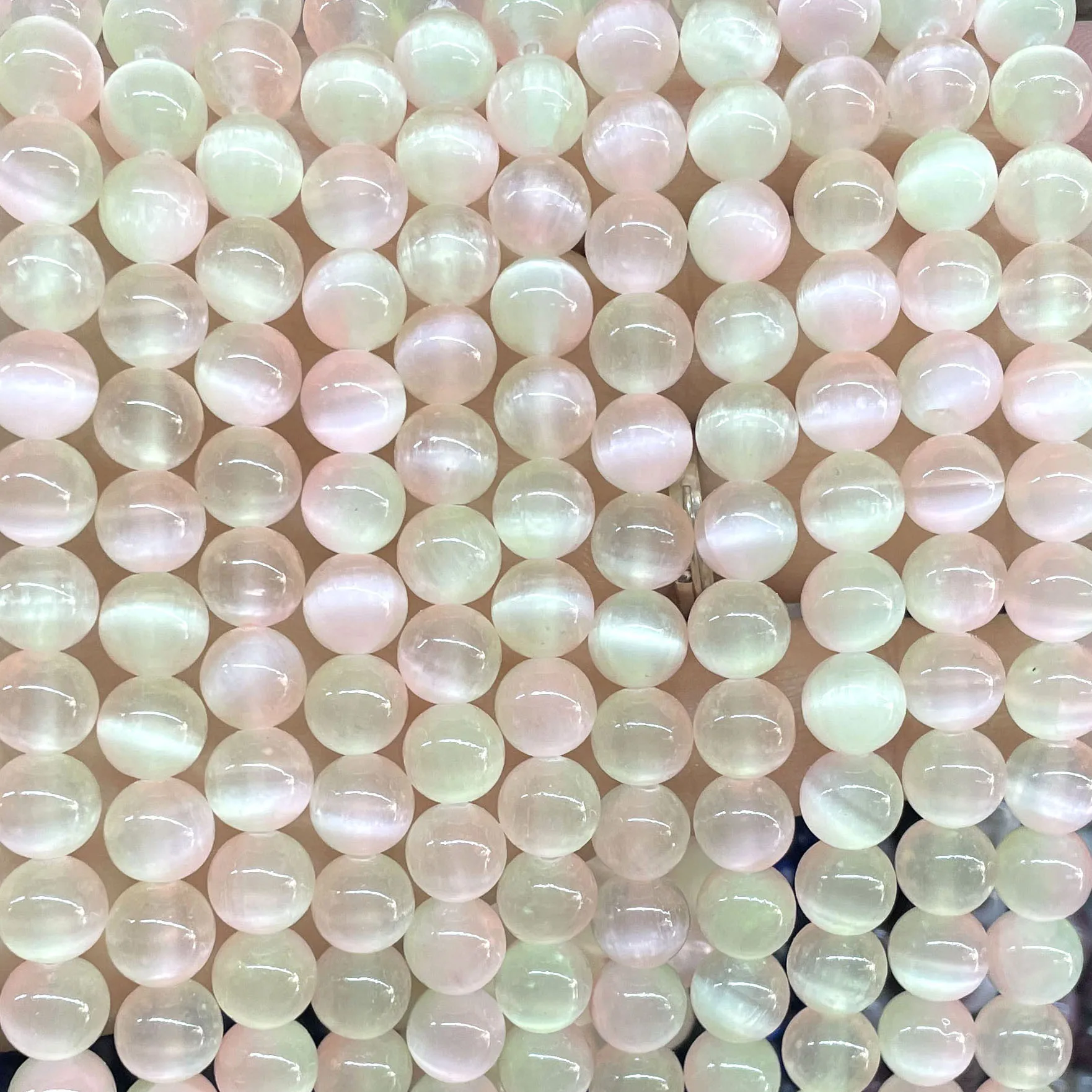 6MM 8MM 10MM Natural Gemstone Colorful Selenite Stone Loose Round Spacer Beads For Jewelry Making Diy Bracelet Necklace Earrings