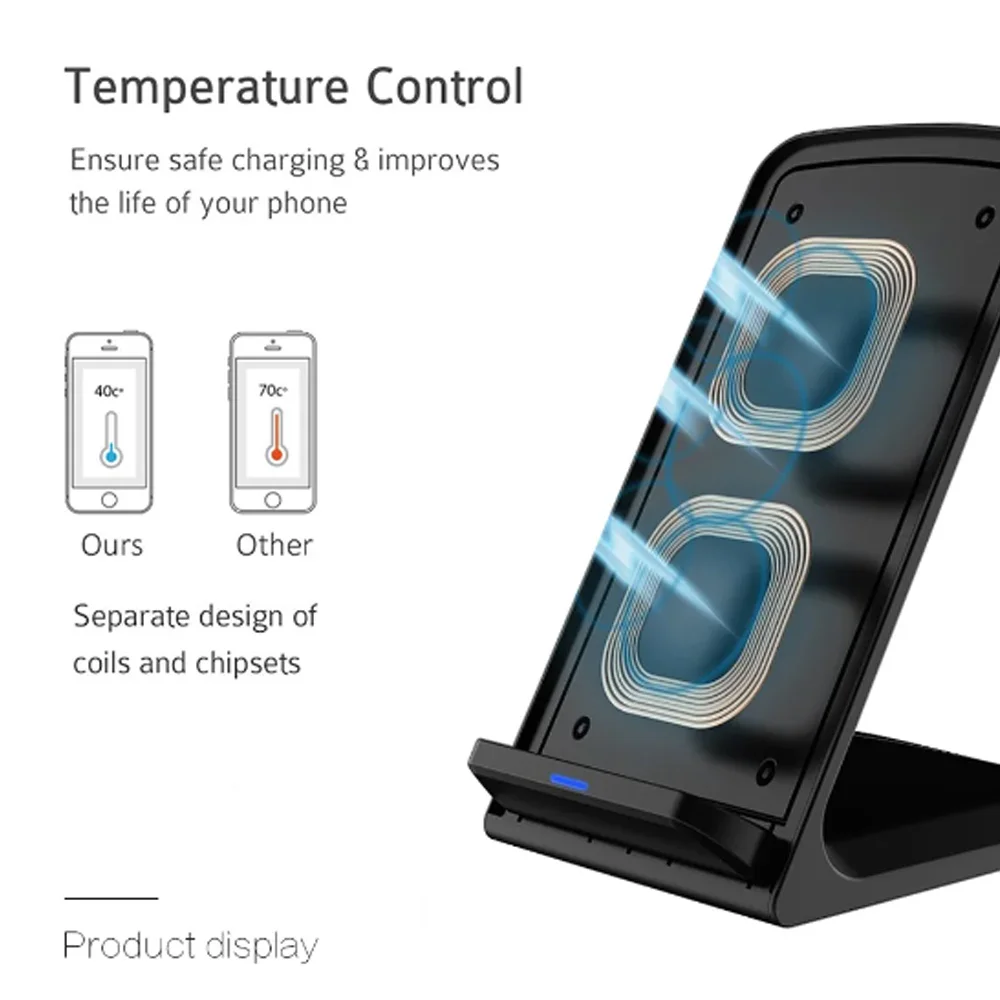 Wireless Charger Station Earphone Phone Fast Charging Charger Holder For iPhone 17 16 15 14 13 Pro Max Samsung S24 S23 Xiaomi