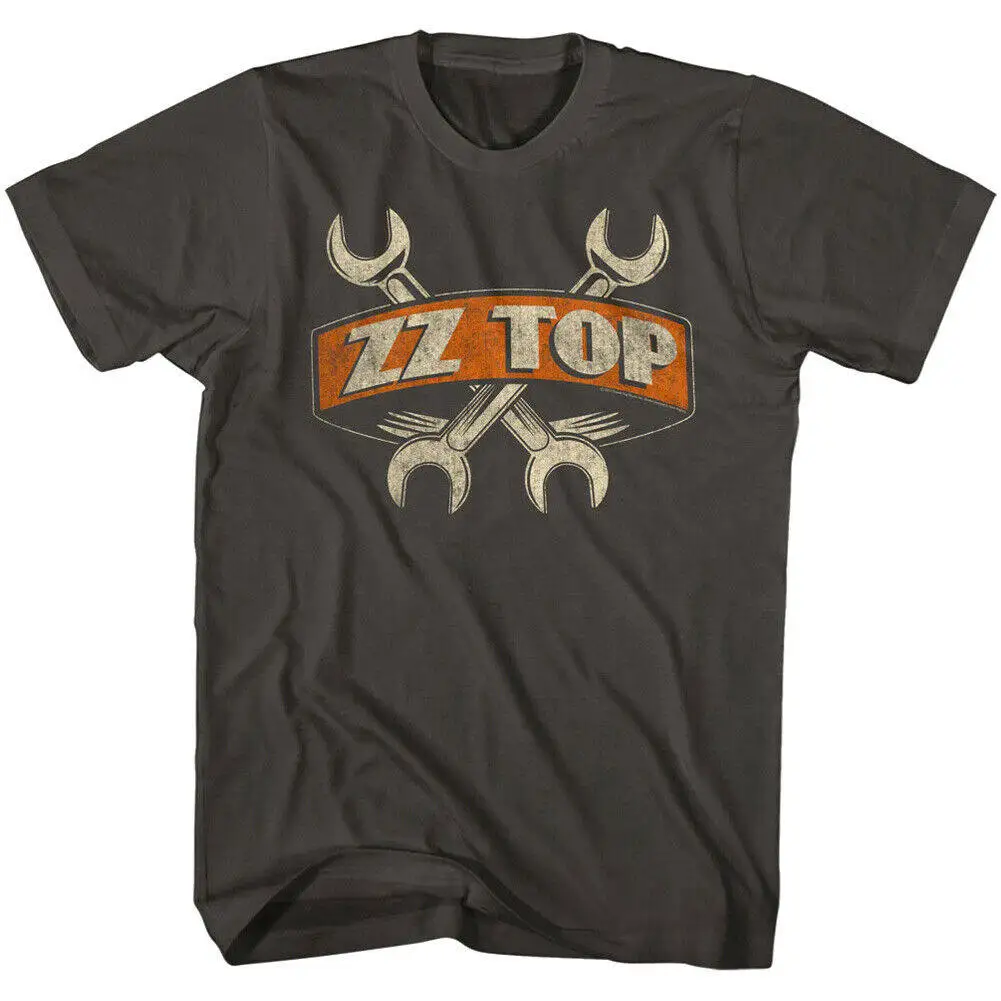 ZZTOP Band 1999 Retro Wrench Pattern Retro Blues Casual T-Shirt Men's and Women's Luxury Brand
