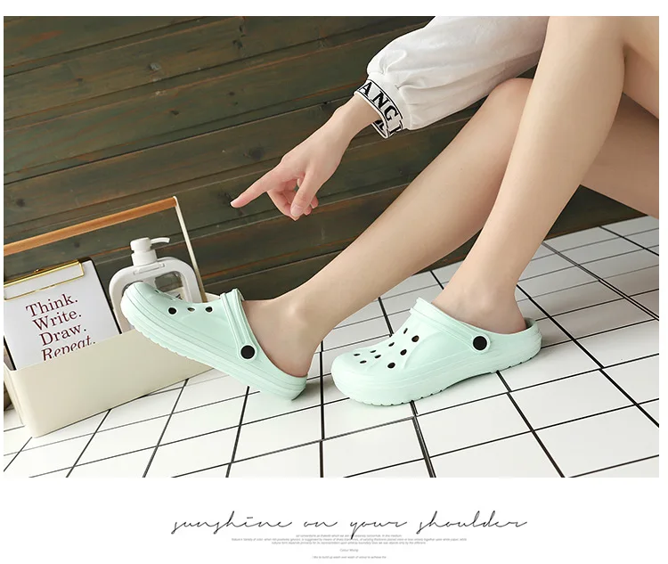 Soft-soled Women Sandals 2023 Summer Clogs Ladies Beach Green Shoes EVA Lightweight Sandles Flat Unisex Colorful Shoe Sandalias
