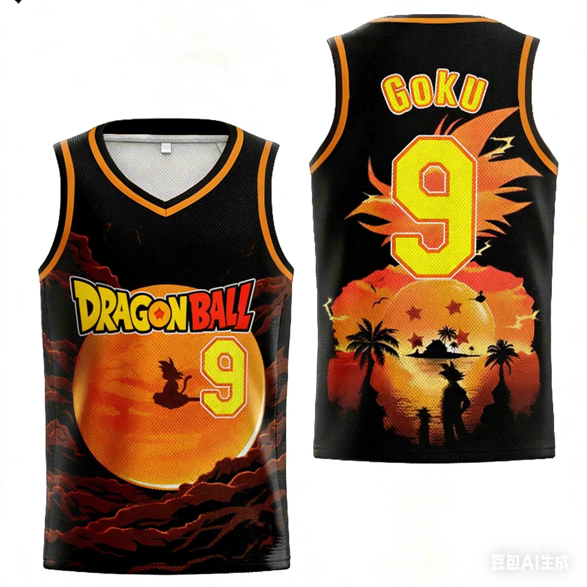 2026 Summer Dragon Ball Retro Fitness Vest Men's Oversized 3D Printed Vest Family Unisex Children's Sports Shirt