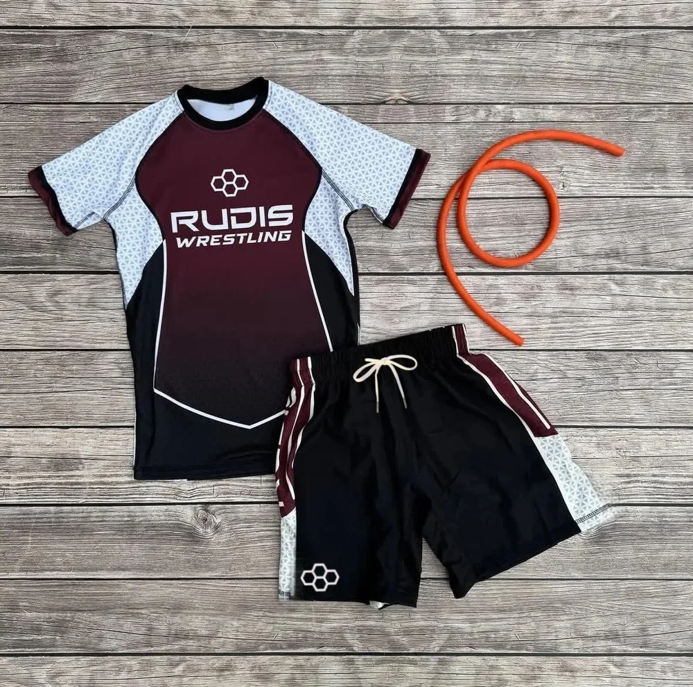 2026 Men's Quick-Drying Casual Sports T-Shirt Breathable Comfortable Adult & Children's Short-Sleeved Training Set
