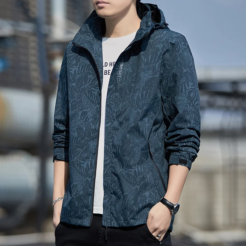 Man 2026 New Spring Autumn Leisure And Comfortable Outdoor Zipper Windbreaker Fashion Printed Windproof Jacket