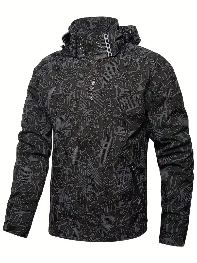 Man 2026 New Spring Autumn Leisure And Comfortable Outdoor Zipper Windbreaker Fashion Printed Windproof Jacket