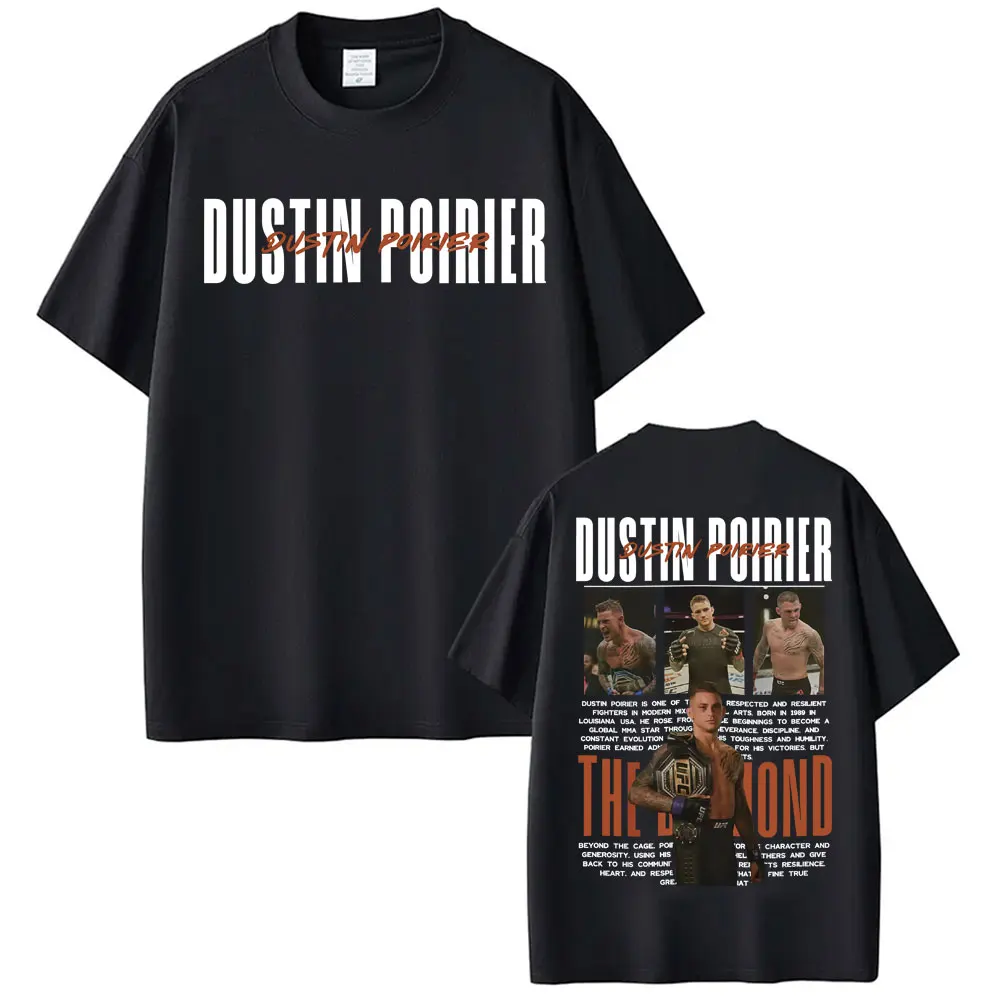 Limited DUSTIN POIRIER THE DIAMOND Graphic T-shirts Men Women Fashion Retro Short Sleeve T Shirt Cotton Casual Oversized T-shirt