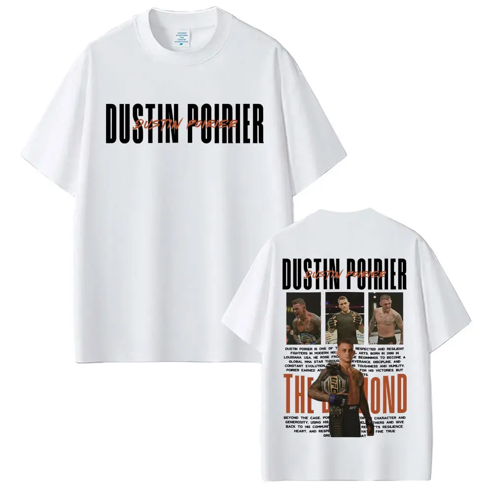 Limited DUSTIN POIRIER THE DIAMOND Graphic T-shirts Men Women Fashion Retro Short Sleeve T Shirt Cotton Casual Oversized T-shirt