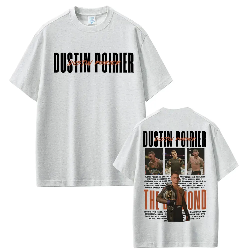 Limited DUSTIN POIRIER THE DIAMOND Graphic T-shirts Men Women Fashion Retro Short Sleeve T Shirt Cotton Casual Oversized T-shirt