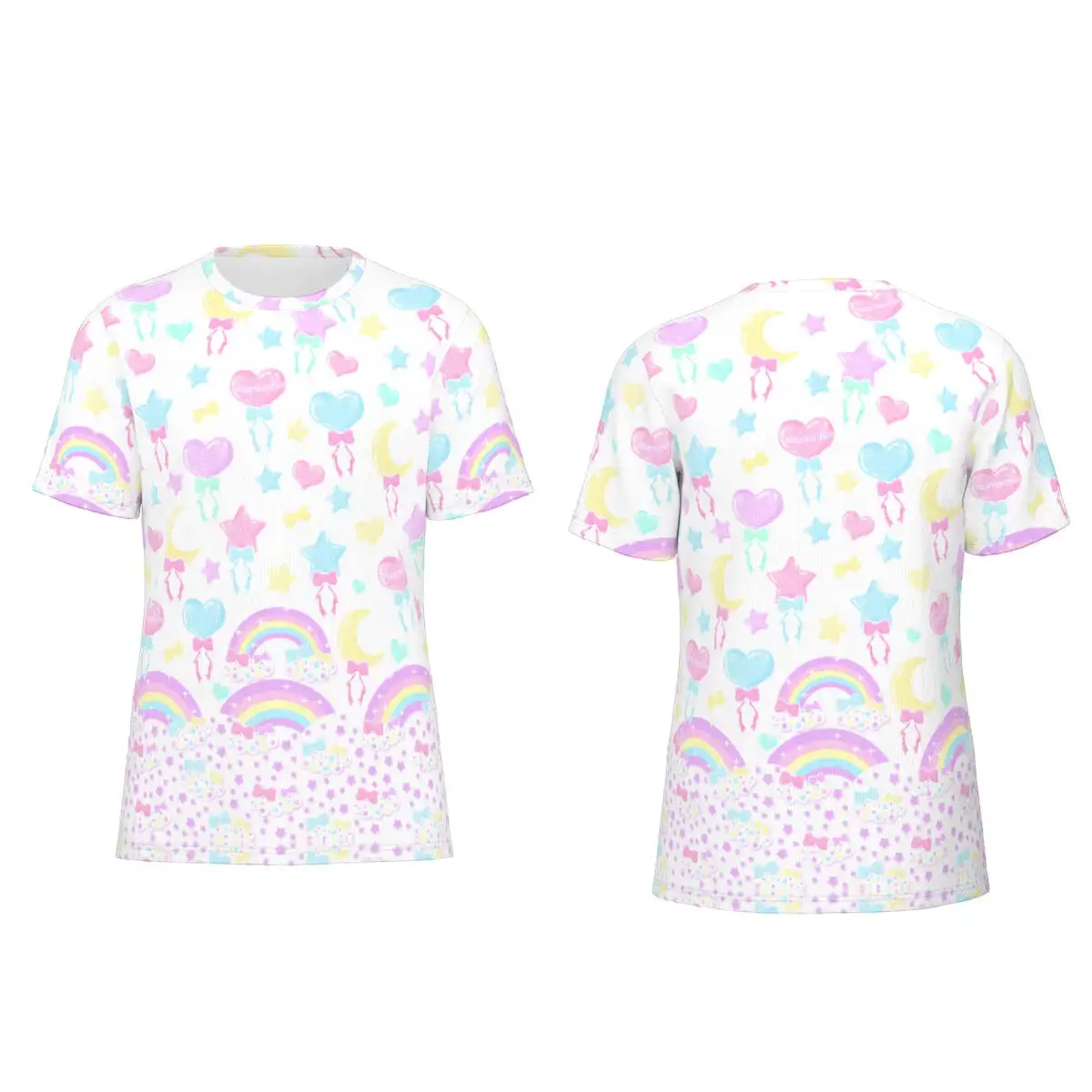 Summer Fashion New Style Cute Girl-style T-shirt Kids' Party Outfit Loose Plus-size Short-sleeve Adult Y2K Casual Lovely Top