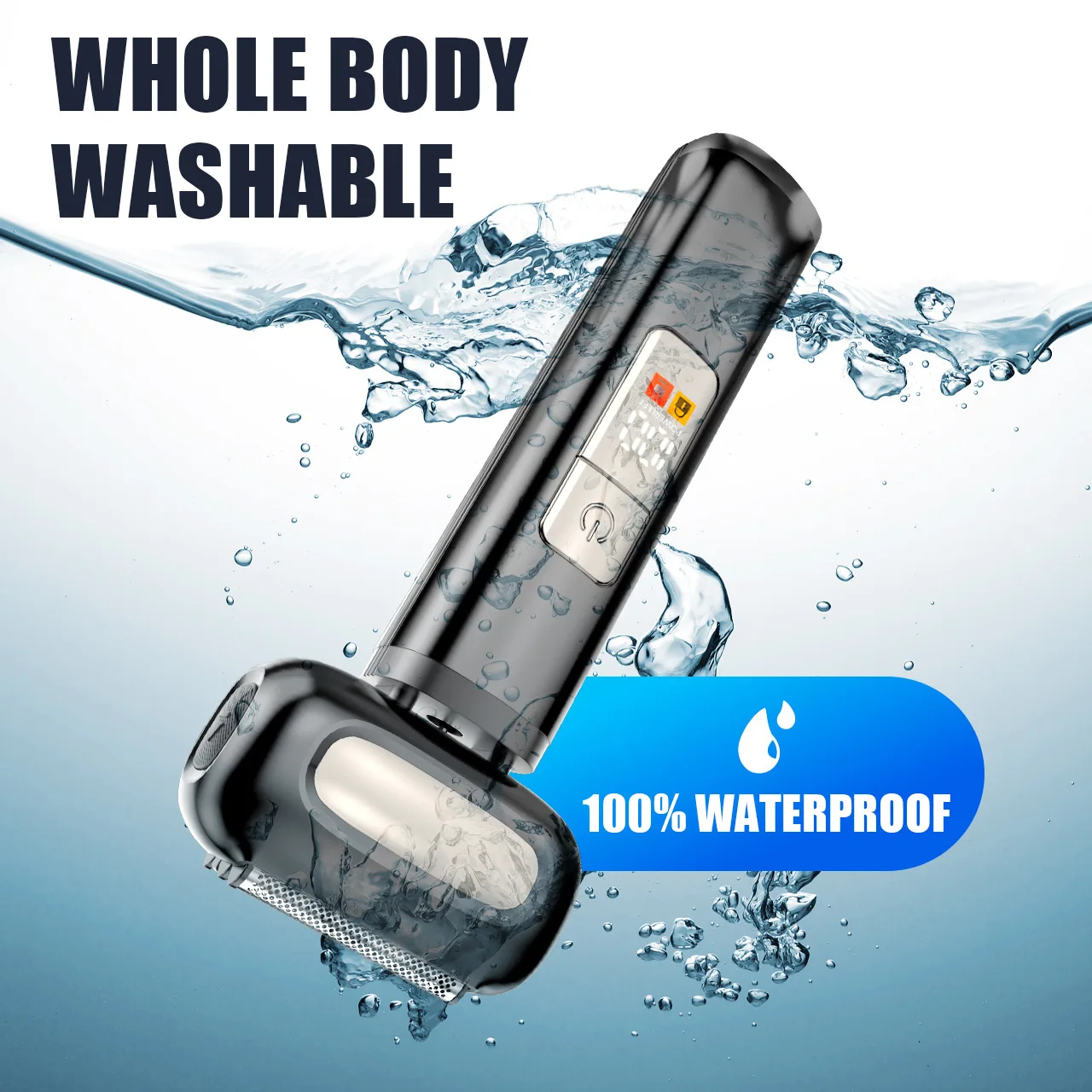 4-Blade Electric Shaver Washable Digital Display Reciprocating Home Use Beard Razor for Men Facial Hair Trimmer