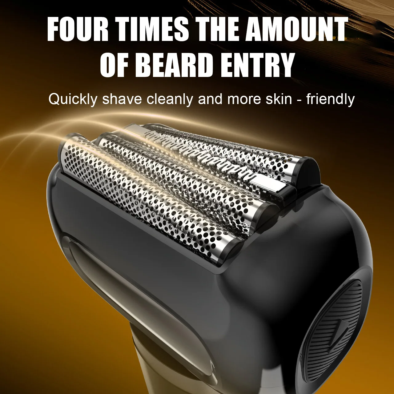 4-Blade Electric Shaver Washable Digital Display Reciprocating Home Use Beard Razor for Men Facial Hair Trimmer