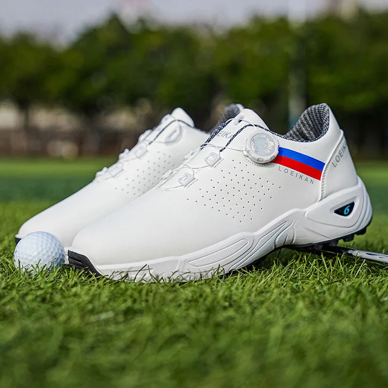 LOEIKAN Men's Golf Shoes | Quick-Button Closure | Non-Slip Spikeless Golf Sneakers