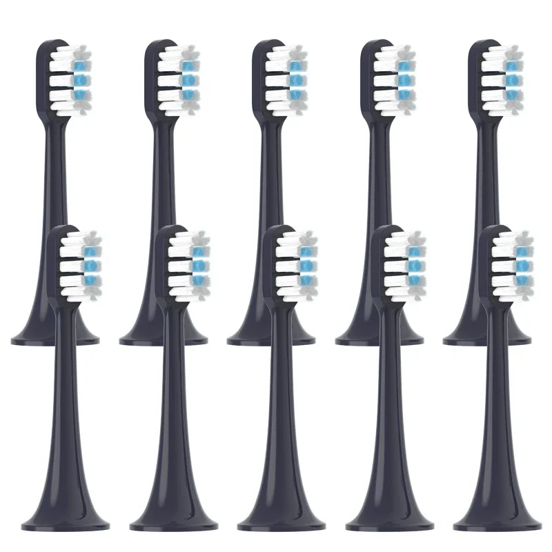 10pcs For Xiaomi Mijia T302 Replacement Brush Heads Sonic Electric Toothbrush Heads Protect Soft DuPont Suitable Nozzles