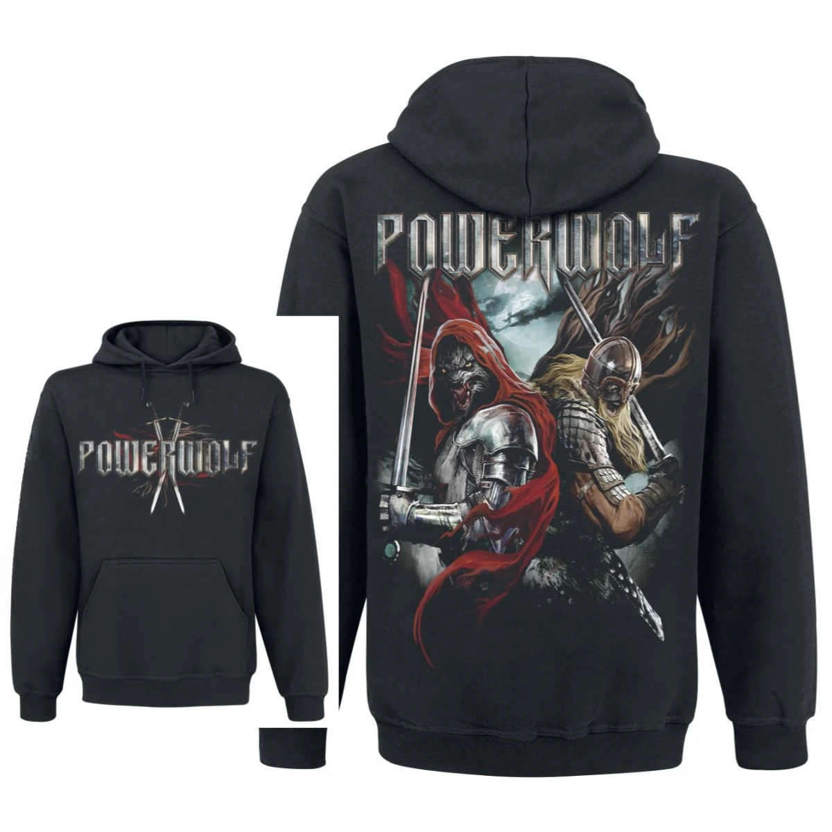 New Powerwolf Band Print Hoodie Retro Style Hoodie Men and Women Can Wear Autumn and Winter Hoodie