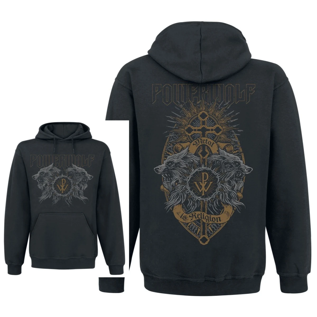 New Powerwolf Band Print Hoodie Retro Style Hoodie Men and Women Can Wear Autumn and Winter Hoodie