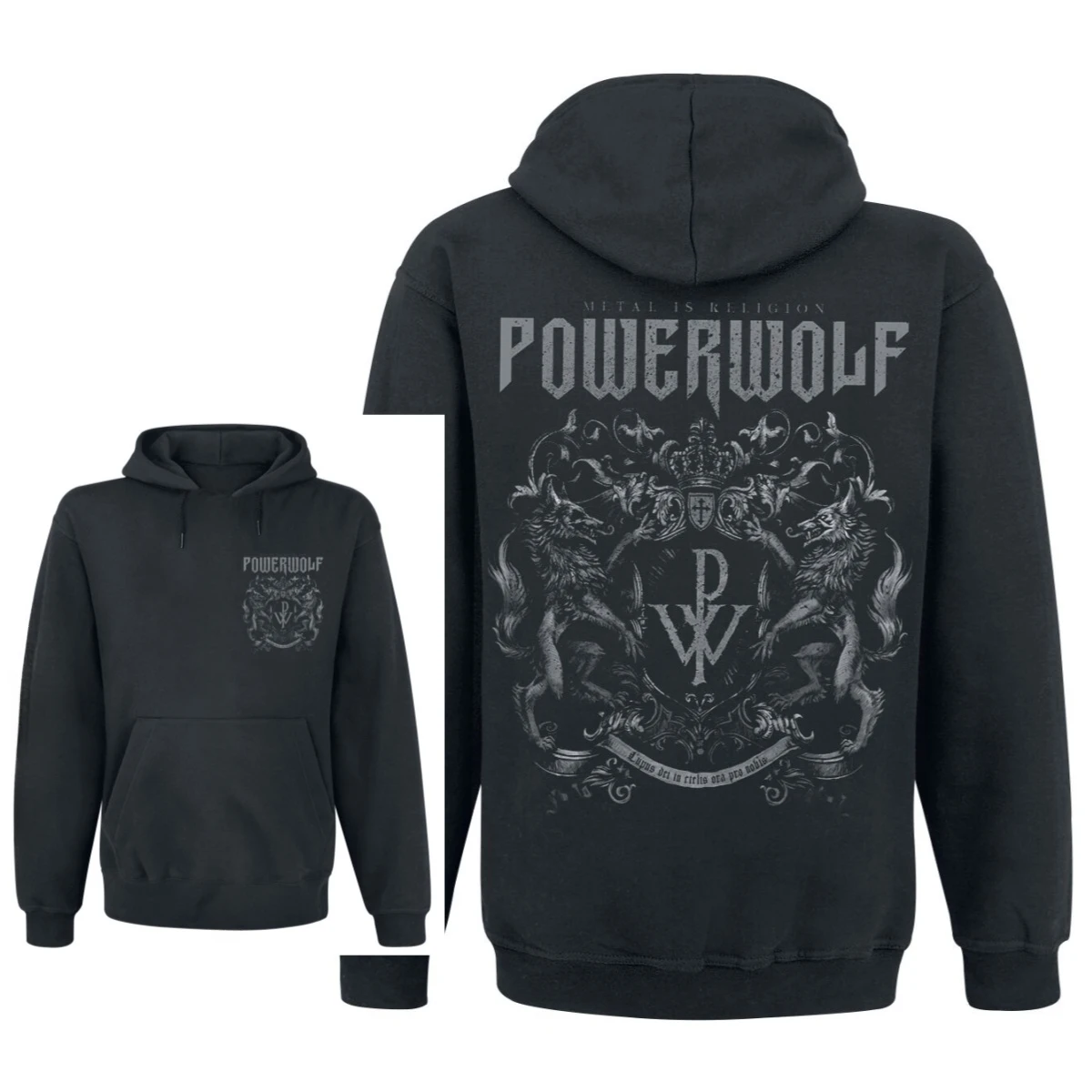 New Powerwolf Band Print Hoodie Retro Style Hoodie Men and Women Can Wear Autumn and Winter Hoodie