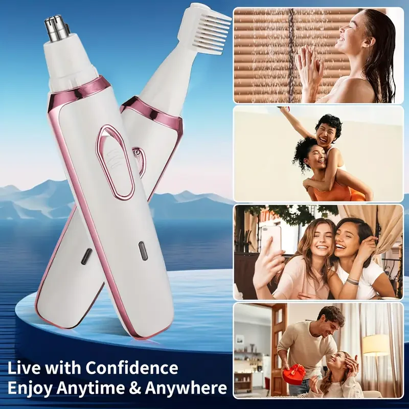 HOMEFISH 4 in 1 Electric Razor for Shaver Lady Shaver Body for Armpit Bikini Arm Leg Face Mustache Portable Painless
