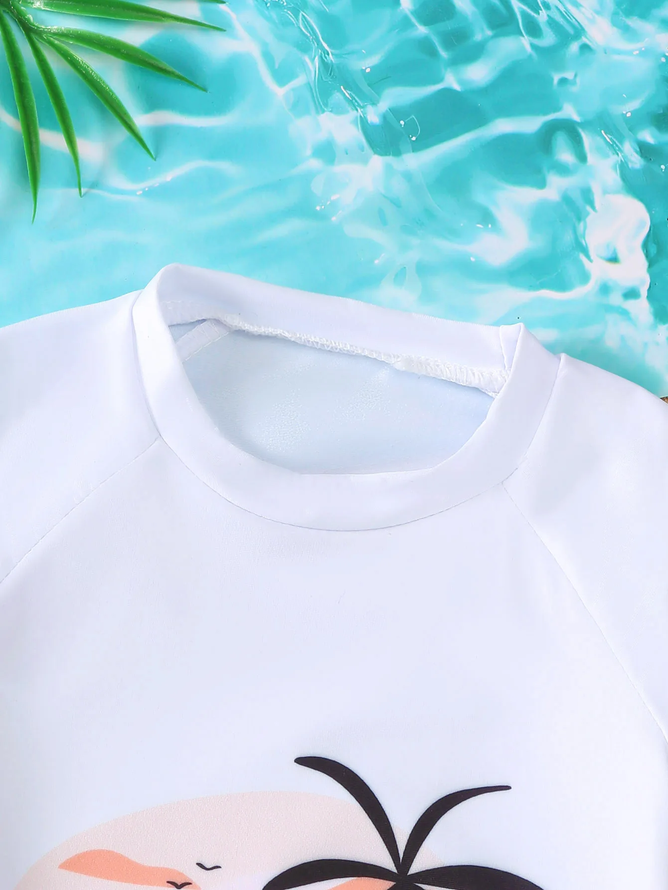 Baby Boys Summer Casual Short Sleeve Shorts Swimsuit Set with Hat Toddler Swimwear Ensemble