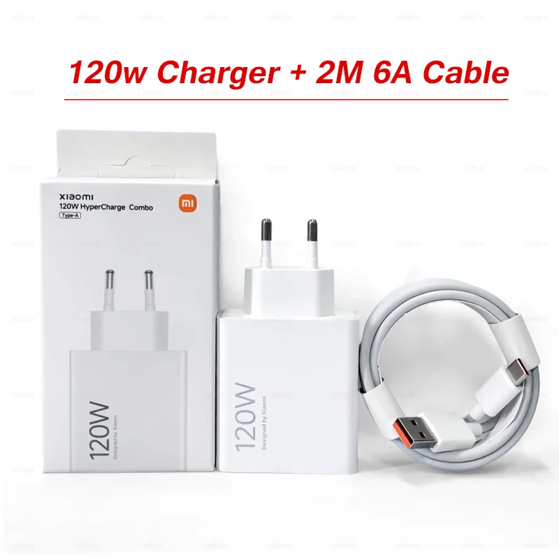 Xiaomi 120W Charger Original Turbo EU Wall Adapter Cargador Hypercharge Mi 17 15 13 Redmi Note 14 POCO F7 X8 Pro TypeC Cable