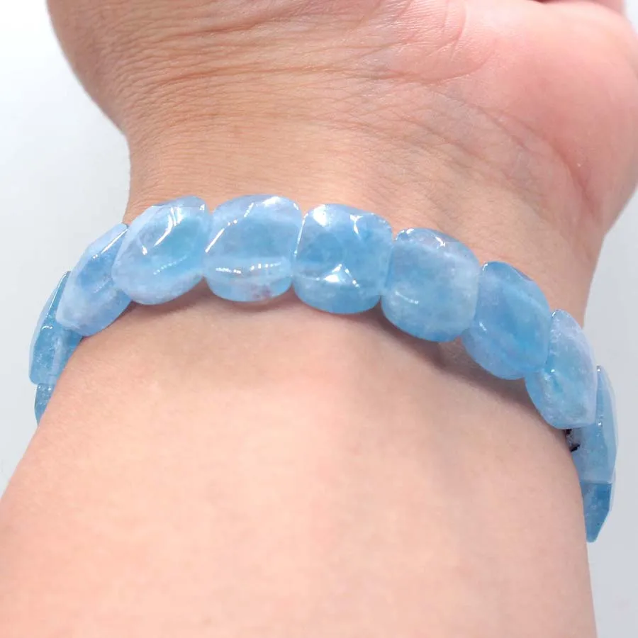 Natural Healing Crystal Oval Faceted Stone Bracelet For Women Amethyst Quartz Agate Punk Gothic Retro Stretch Bangle Men Jewelry