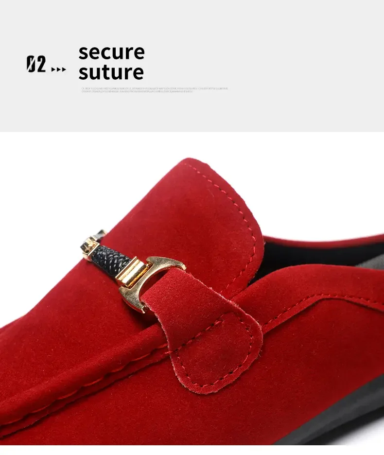 Summer Men Leather Half Slippers Comfortable Mens Loafers Breathable Casual Shoes Slip on Lazy Shoes Comfortable Walking Shoes