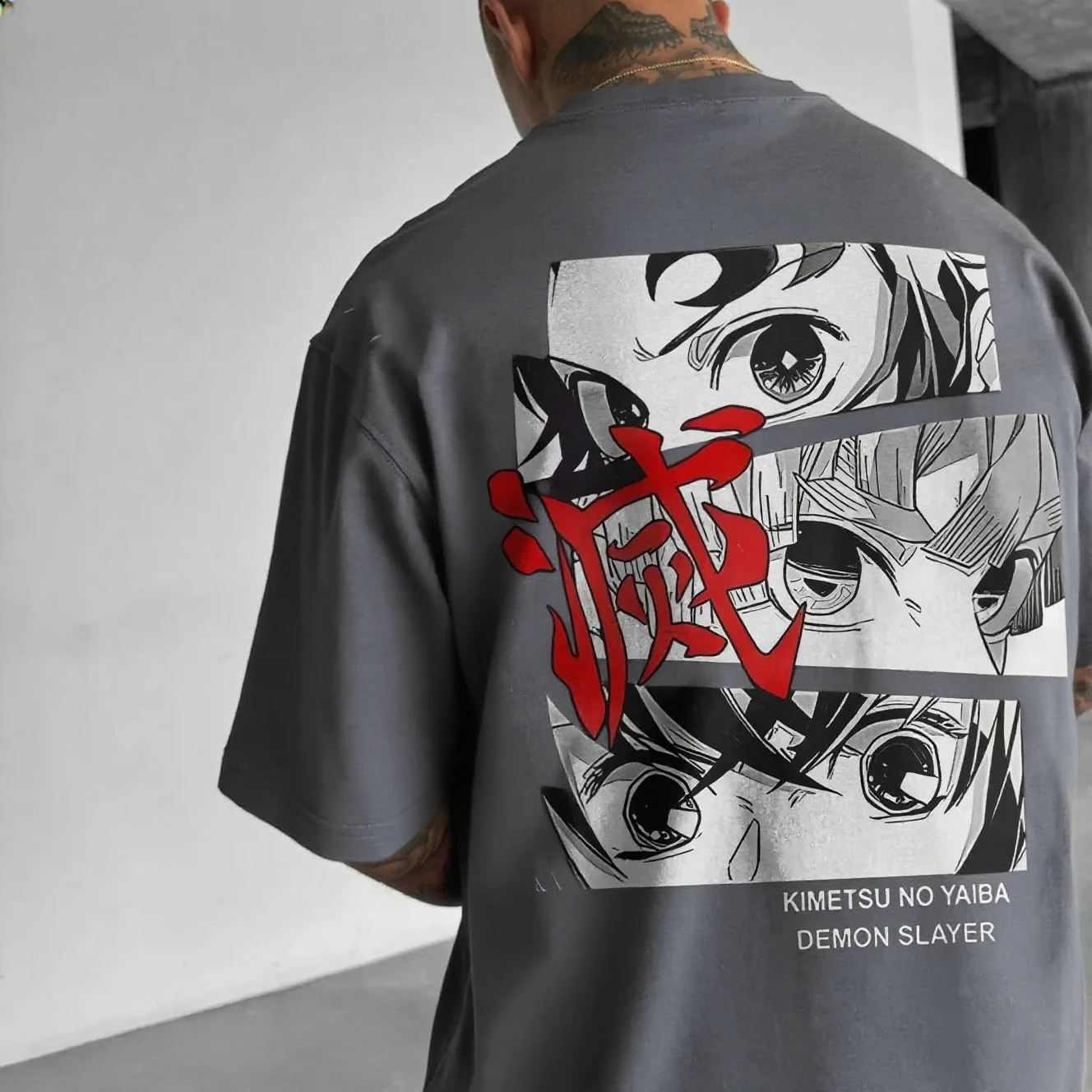 2026 New Men's T-shirt Demon Slayer Anime Print Summer Trendy Women Short Sleeve Graphic Tee Streetwear Casual Tops Y2k Clothes