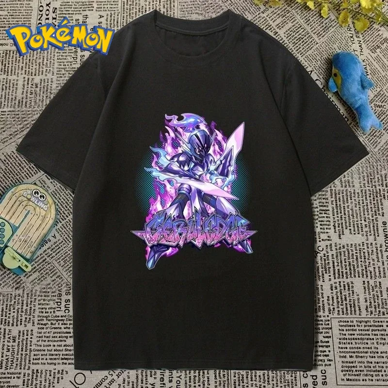 Pokémon Peripheral Ceruledge Cartoon Print T-shirt Men's and Women's Summer New Y2K Loose Casual Harajuku Short-sleeved Top