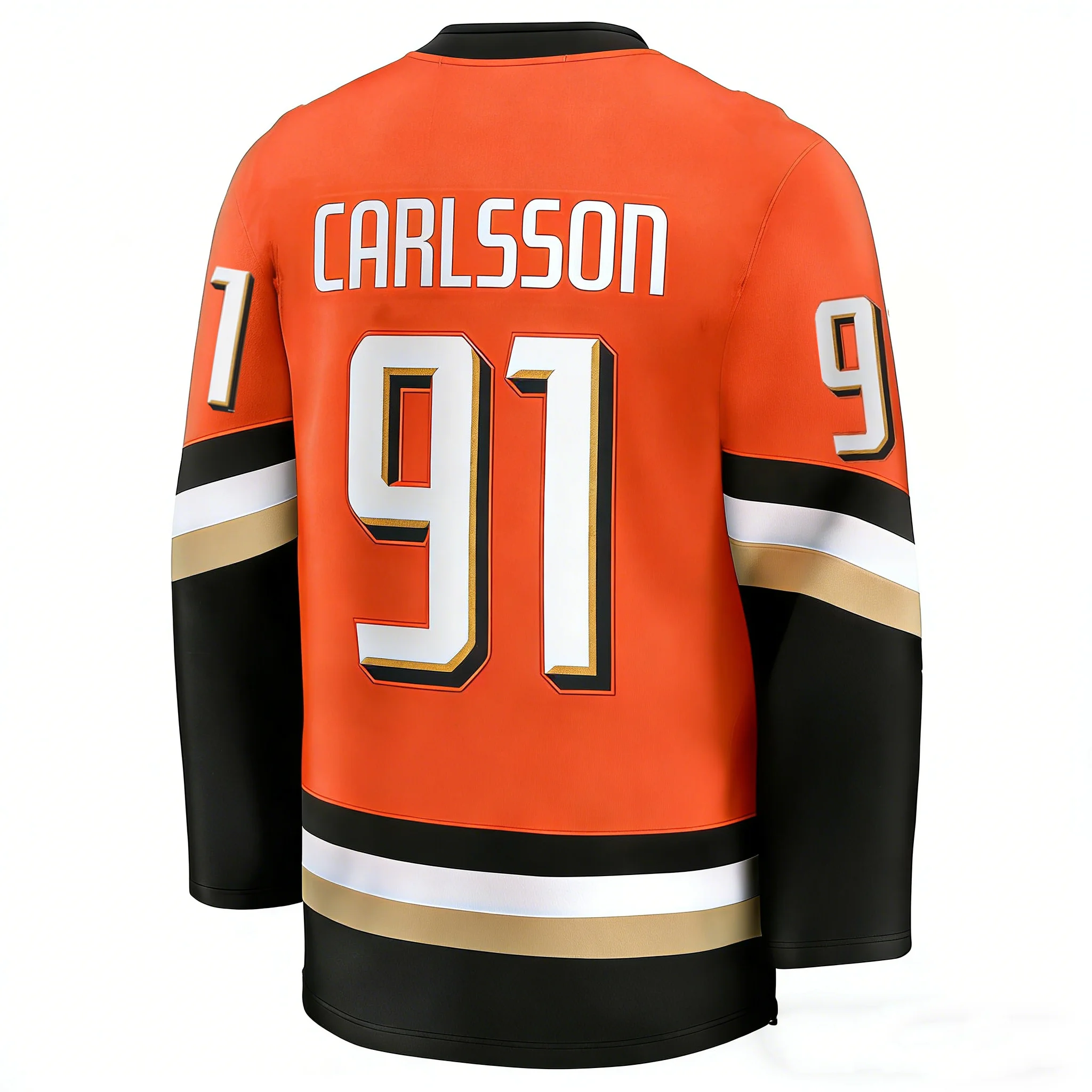 2026 Ice Hockey Jersey - White/Black/Orange with Iconic "Duck" Logo Must-Have Jersey for Fans & Collectors 3d HD Print