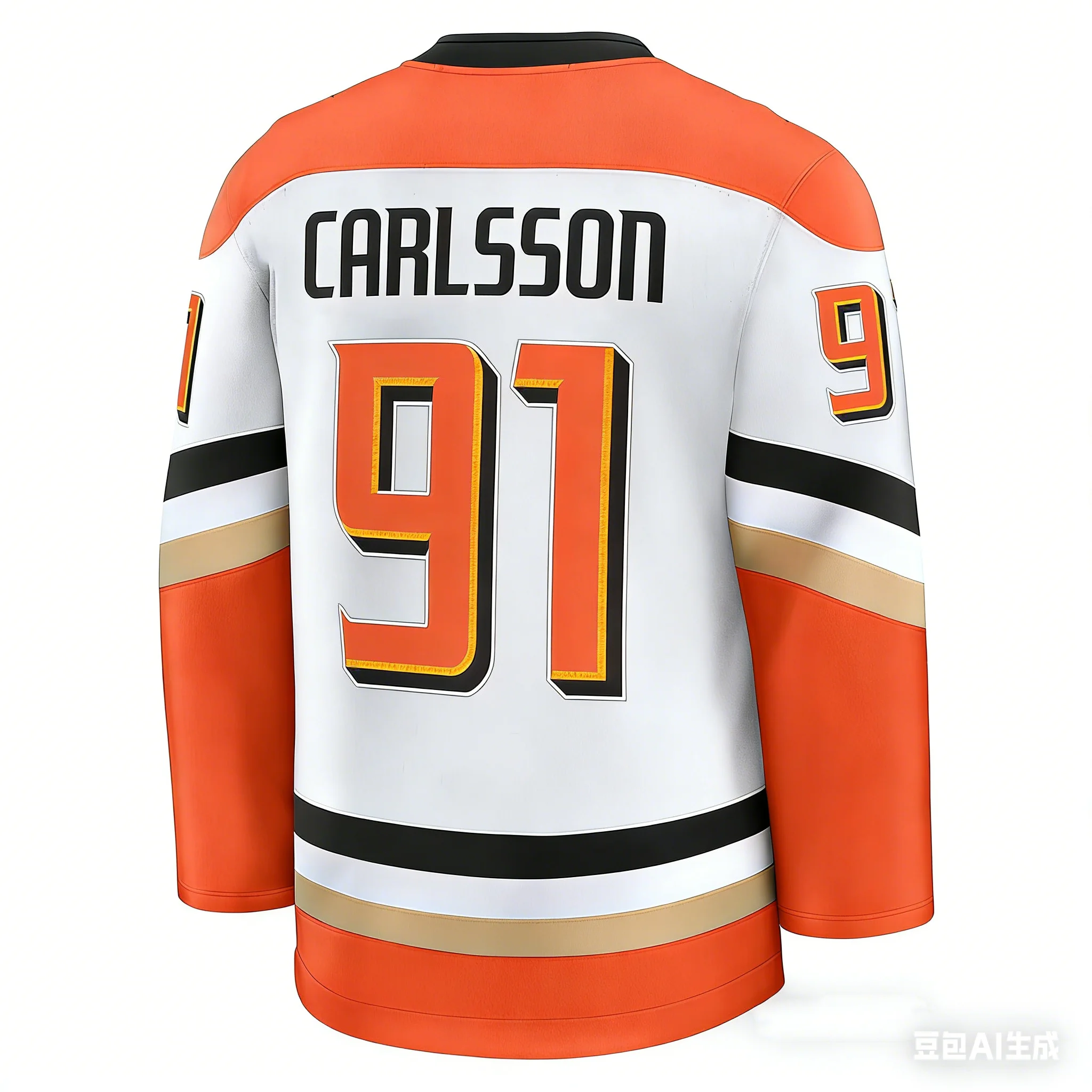2026 Ice Hockey Jersey - White/Black/Orange with Iconic "Duck" Logo Must-Have Jersey for Fans & Collectors 3d HD Print