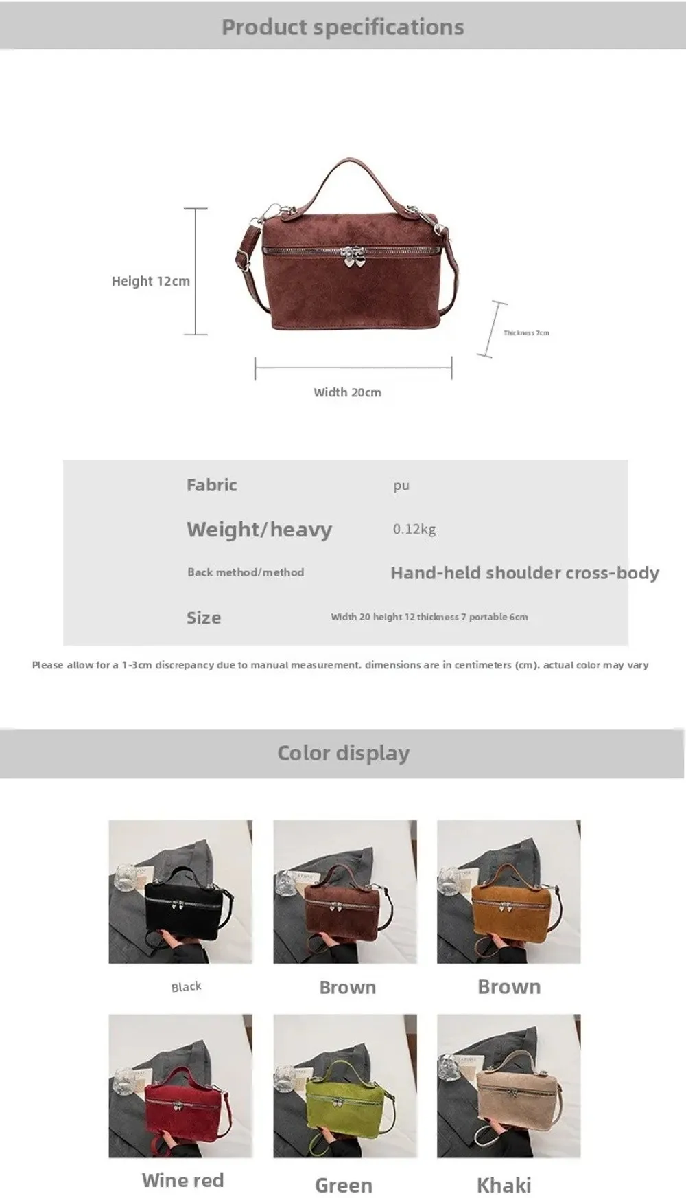 Retro Autumn Winter Matte Crossbody Bag Suede Textured Shoulder Bag Box Design Pure Color Evening Bags Women Handle Bag