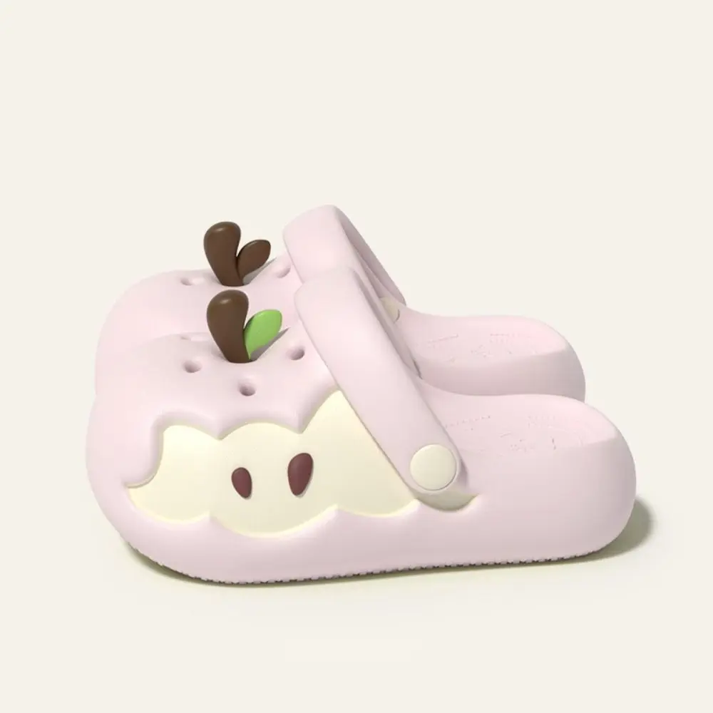 Adorable EVA Apple Slippers Anti Slip Waterproof Apple Sandals Closed Toe Soft Bottom Indoor Outdoor Sandals Spring Summer