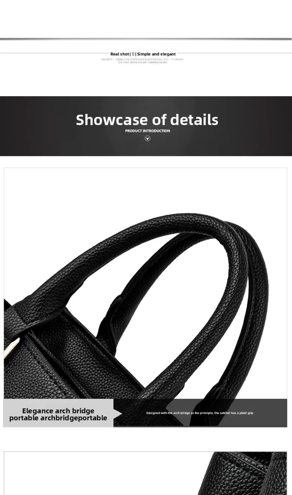 Korea Leather Women Handbag with Keychain Open Pocket Shoulder Bag Large Capacity Casual Messenger Bag Lady