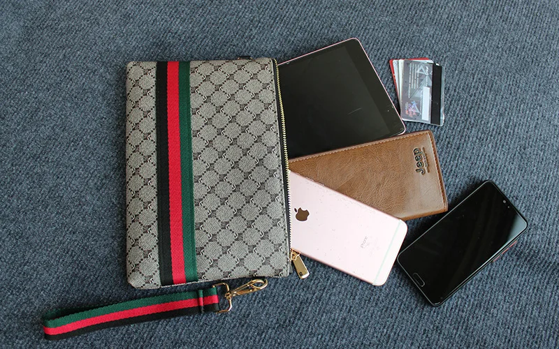 Trendy Fashion Clutch Bag for Men & Women, High Quality Long Wallet Luxury Designer Mobile Phone Bag