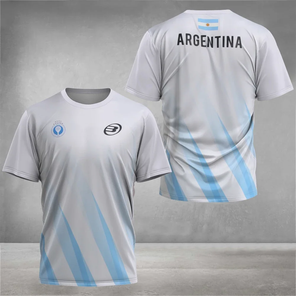 2026 New Padel Element Print Quick-drying Short Sleeve Men's Tennis Breathable Wear Men's Ultra-thin Fitness T-shirt Casual Top
