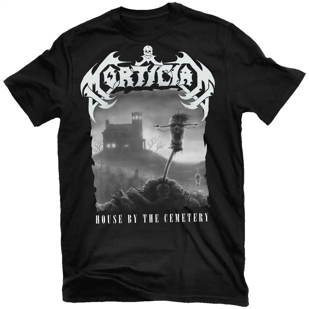 Mortician Gore Twisted Face Print Cotton T-Shirt US Death Metal Band Unisex Short Sleeve Tee