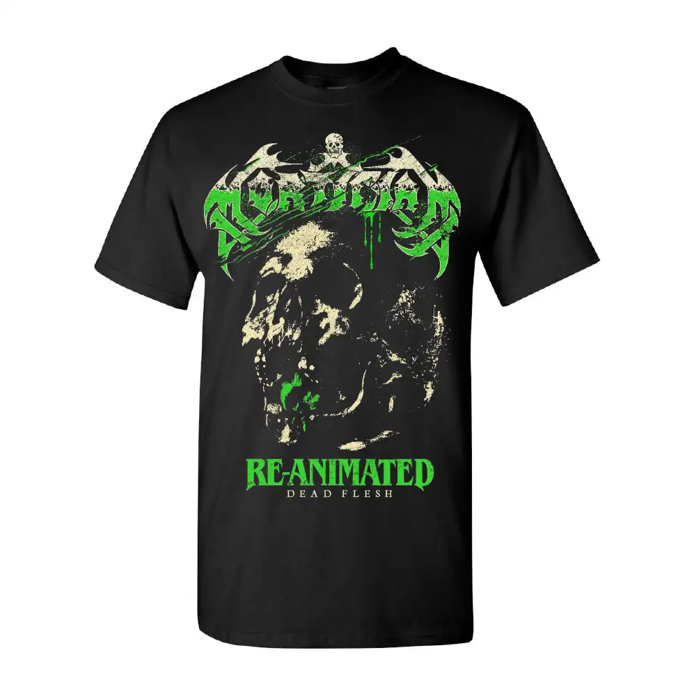 Mortician Gore Twisted Face Print Cotton T-Shirt US Death Metal Band Unisex Short Sleeve Tee