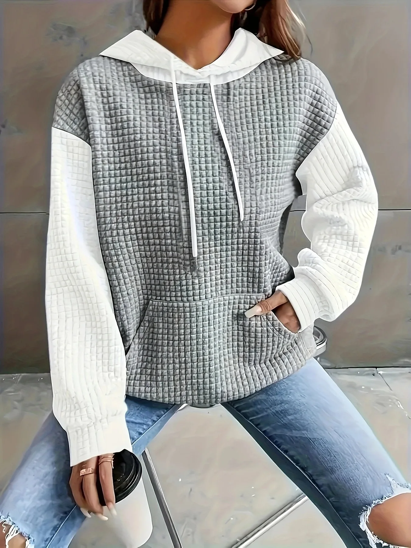 Spring and Autumn fashion loose casual pullover hooded versatile hoodie women's clothing