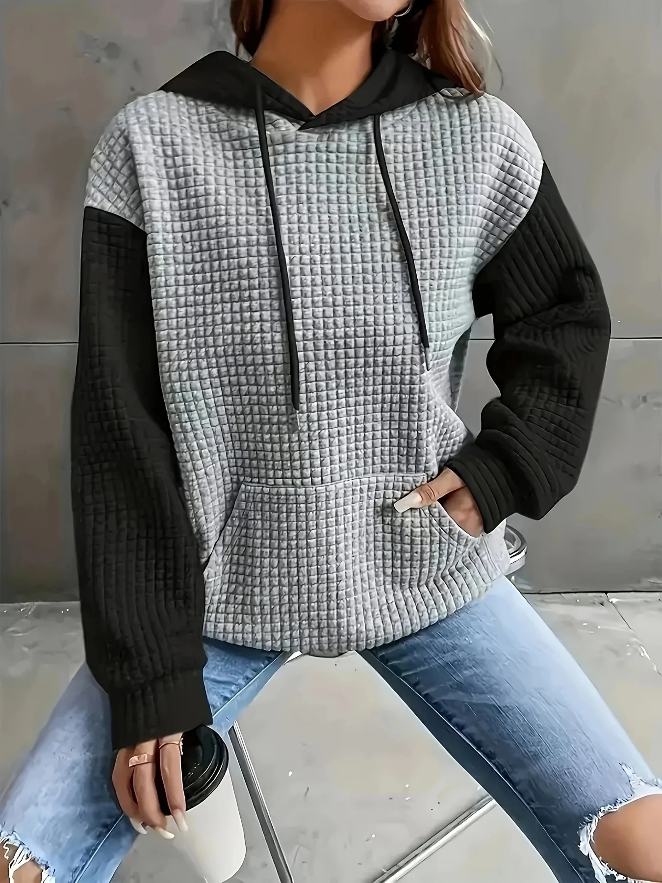 Spring and Autumn fashion loose casual pullover hooded versatile hoodie women's clothing