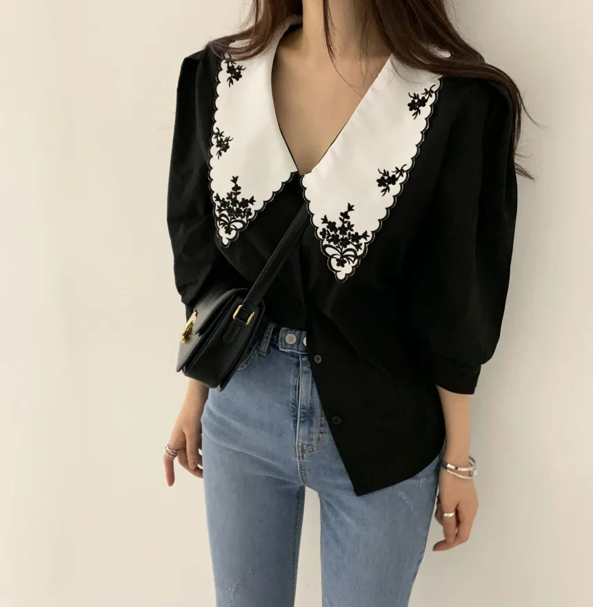 Plus Size Women's Summer Retro Short Sleeve Blouse Loose Office Lady Fashion New Arrival Trendy Comfortable