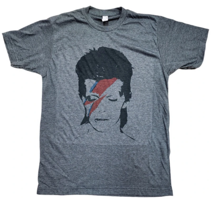 David Bowie low-rise unisex T-shirt, fun black retro T-shirt, pure cotton couple's summer street style shirt graphic t shirts