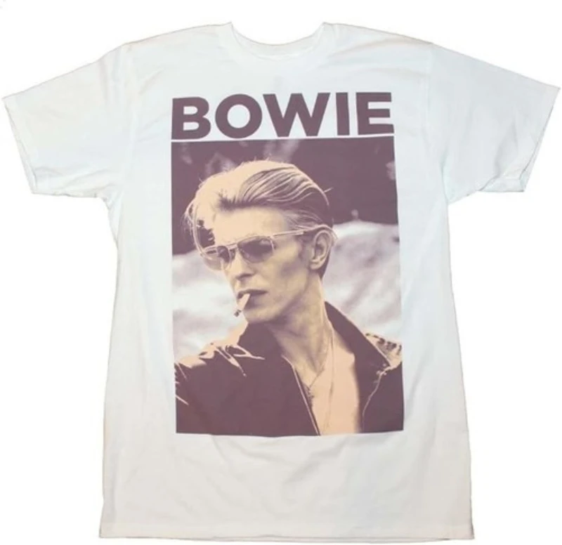 David Bowie low-rise unisex T-shirt, fun black retro T-shirt, pure cotton couple's summer street style shirt graphic t shirts