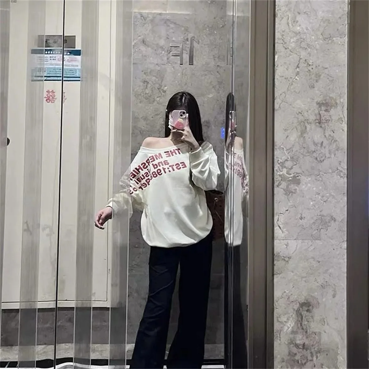Y2k Sexy Oversize T shirt Women Streetwear Print Long sleeve Basic Top Lady Fall 2025 Winter Korean Fashion Oversized Tees Shirt