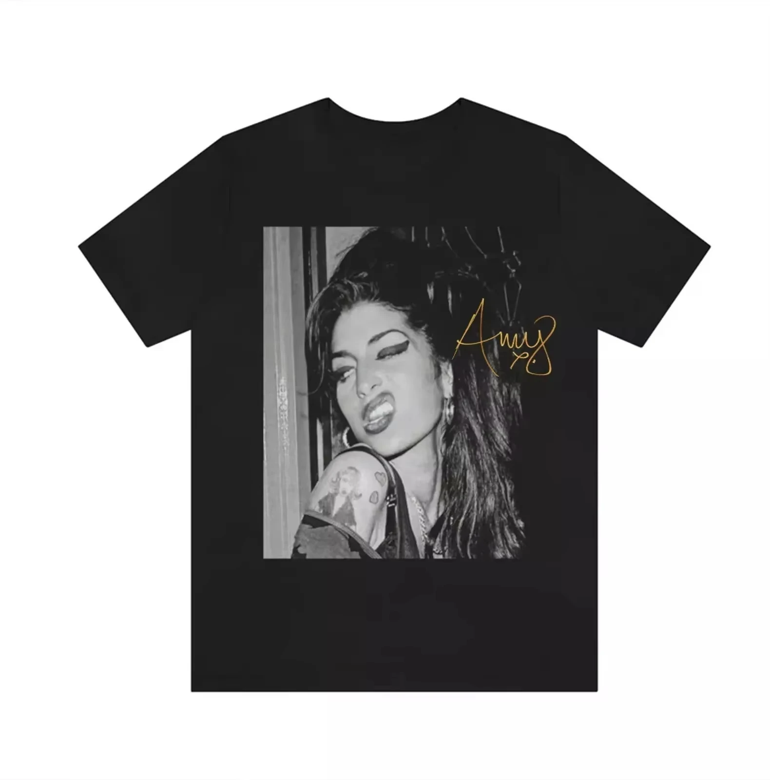2026 Summer New Design Amy Winehouse Exclusive Shirt High-Quality Comfortable Men's Round-neck Printed T-Shirt