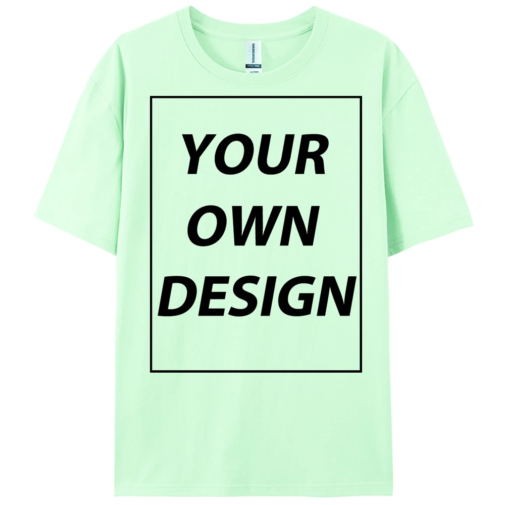 Personalized Custom Print 21 Color Fashion Short Sleeve Man Cotton O-Neck T Shirt Casual Team Street Clothes Breathable Work Top