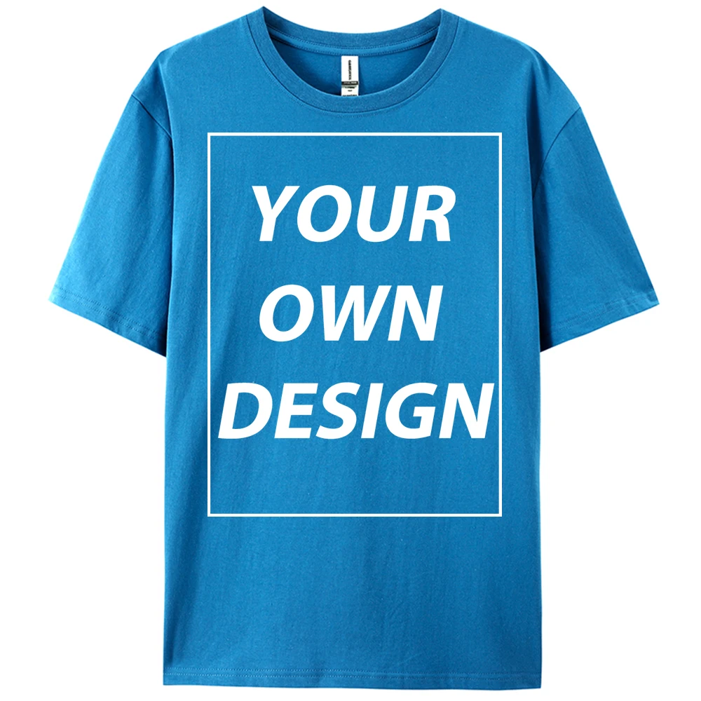 Personalized Custom Print 21 Color Fashion Short Sleeve Man Cotton O-Neck T Shirt Casual Team Street Clothes Breathable Work Top