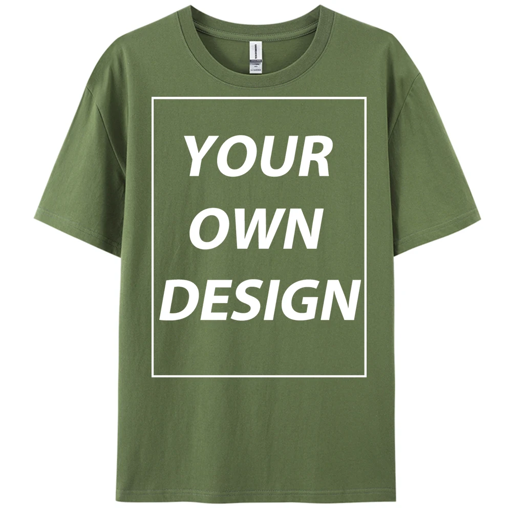 Personalized Custom Print 21 Color Fashion Short Sleeve Man Cotton O-Neck T Shirt Casual Team Street Clothes Breathable Work Top